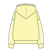 Drop Cut Fleece Hoodie with Paneled Sleeves