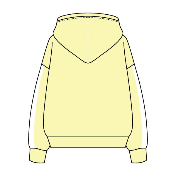 Drop Cut Fleece Hoodie with Paneled Sleeves