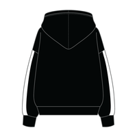 Drop Cut Fleece Hoodie with Paneled Sleeves