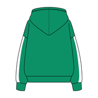 Drop Cut Fleece Hoodie with Paneled Sleeves