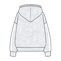 Drop Cut Fleece Hoodie with Paneled Sleeves