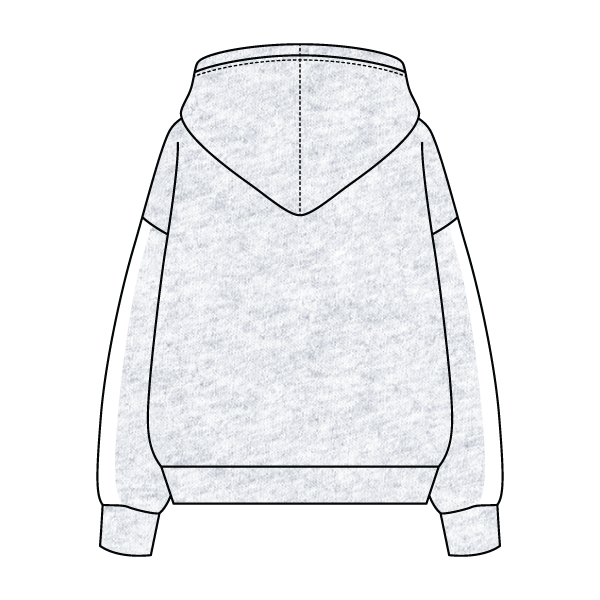 Drop Cut Fleece Hoodie with Paneled Sleeves