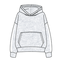 Drop Cut Fleece Hoodie with Paneled Sleeves