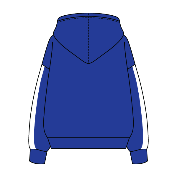 Drop Cut Fleece Hoodie with Paneled Sleeves
