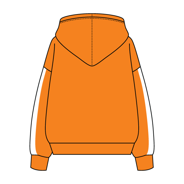 Drop Cut Fleece Hoodie with Paneled Sleeves