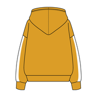 Drop Cut Fleece Hoodie with Paneled Sleeves