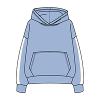 Drop Cut Fleece Hoodie with Paneled Sleeves