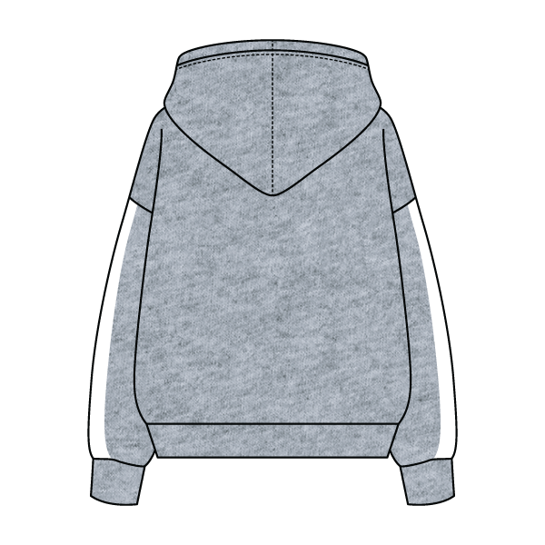 Drop Cut Fleece Hoodie with Paneled Sleeves