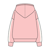 Drop Cut Fleece Hoodie with Paneled Sleeves