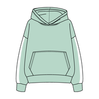 Drop Cut Fleece Hoodie with Paneled Sleeves