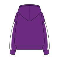 Drop Cut Fleece Hoodie with Paneled Sleeves