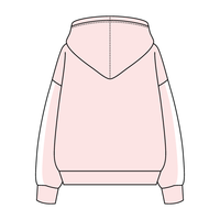 Drop Cut Fleece Hoodie with Paneled Sleeves