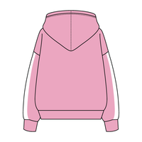 Drop Cut Fleece Hoodie with Paneled Sleeves