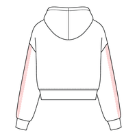 Drop Cut Pullover Hoodie With Lace Trim
