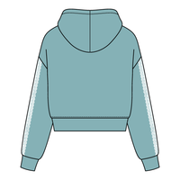 Drop Cut Pullover Hoodie With Lace Trim