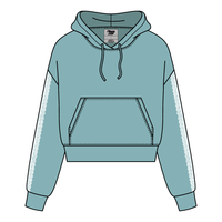 Drop Cut Pullover Hoodie With Lace Trim