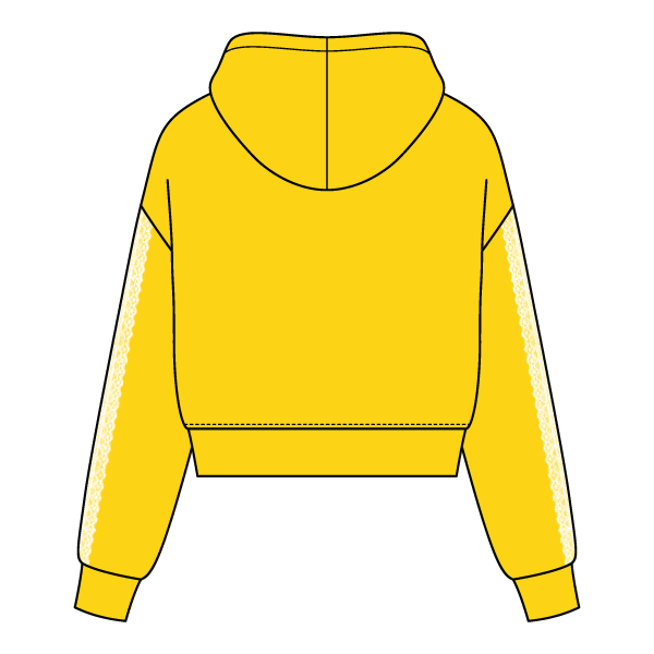 Drop Cut Pullover Hoodie With Lace Trim
