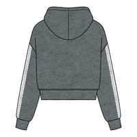 Drop Cut Pullover Hoodie With Lace Trim