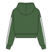 Drop Cut Pullover Hoodie With Lace Trim