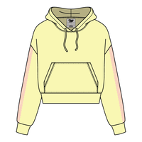 Drop Cut Pullover Hoodie With Lace Trim