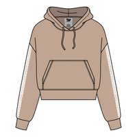 Drop Cut Pullover Hoodie With Lace Trim