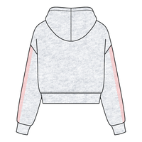 Drop Cut Pullover Hoodie With Lace Trim