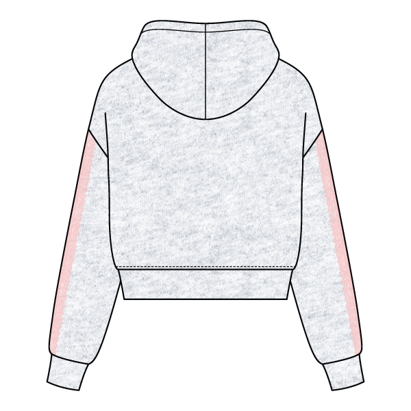 Drop Cut Pullover Hoodie With Lace Trim