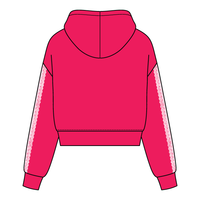 Drop Cut Pullover Hoodie With Lace Trim