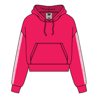 Drop Cut Pullover Hoodie With Lace Trim