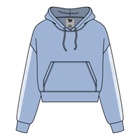 Drop Cut Pullover Hoodie With Lace Trim