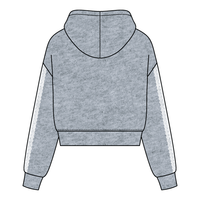 Drop Cut Pullover Hoodie With Lace Trim