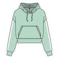 Drop Cut Pullover Hoodie With Lace Trim