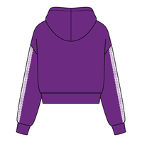 Drop Cut Pullover Hoodie With Lace Trim