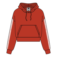 Drop Cut Pullover Hoodie With Lace Trim