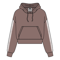 Drop Cut Pullover Hoodie With Lace Trim