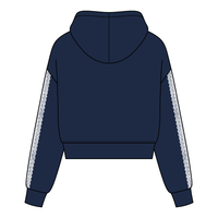 Drop Cut Pullover Hoodie With Lace Trim