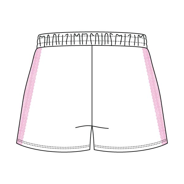 Drop Cut Sweatshorts with Binding Lace