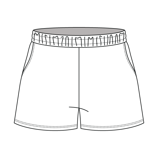 Drop Cut Sweatshorts with Binding Lace
