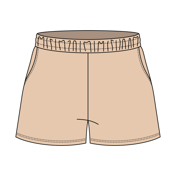 Drop Cut Sweatshorts with Binding Lace