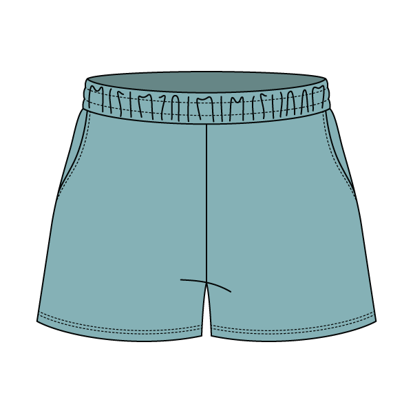 Drop Cut Sweatshorts with Binding Lace