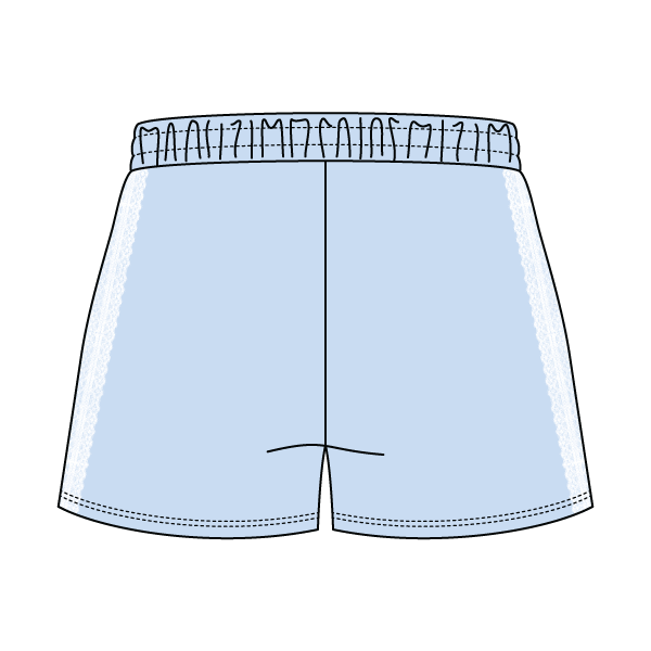 Drop Cut Sweatshorts with Binding Lace