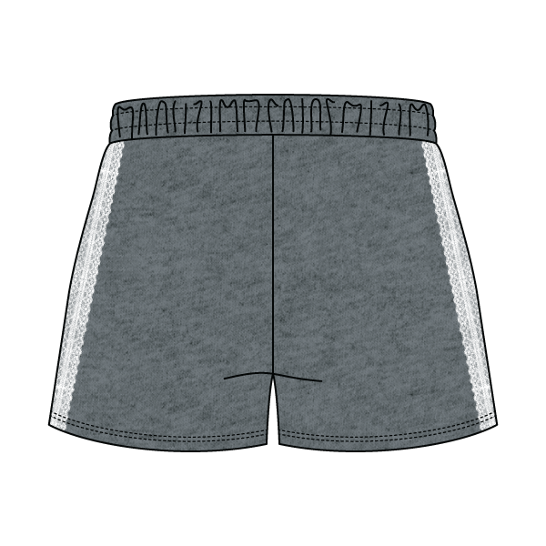 Drop Cut Sweatshorts with Binding Lace