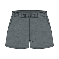 Drop Cut Sweatshorts with Binding Lace