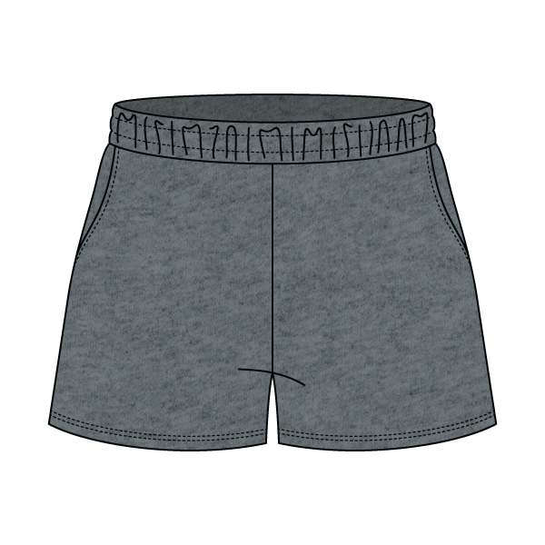 Drop Cut Sweatshorts with Binding Lace