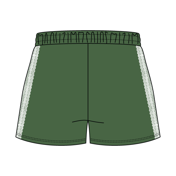 Drop Cut Sweatshorts with Binding Lace