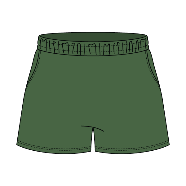 Drop Cut Sweatshorts with Binding Lace