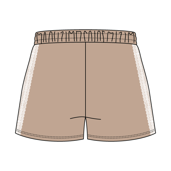 Drop Cut Sweatshorts with Binding Lace