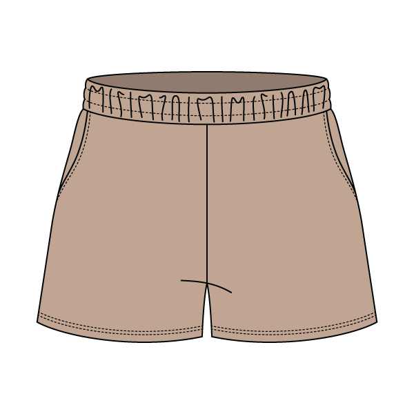 Drop Cut Sweatshorts with Binding Lace