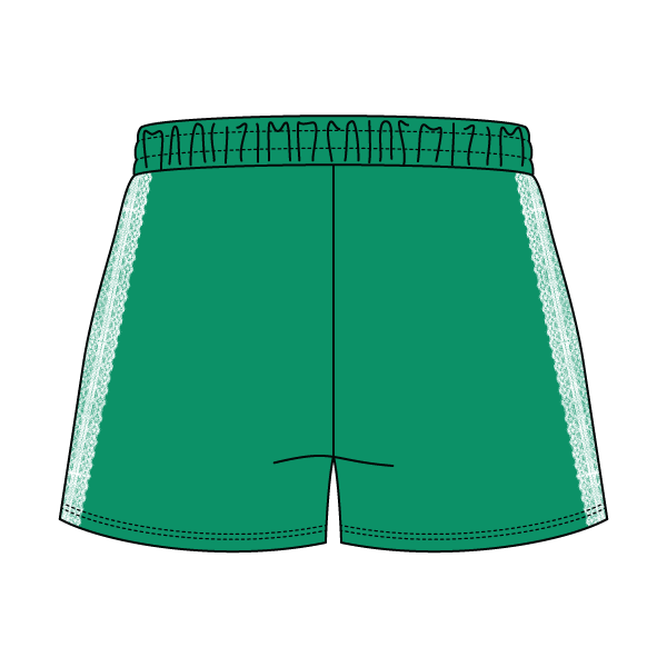 Drop Cut Sweatshorts with Binding Lace