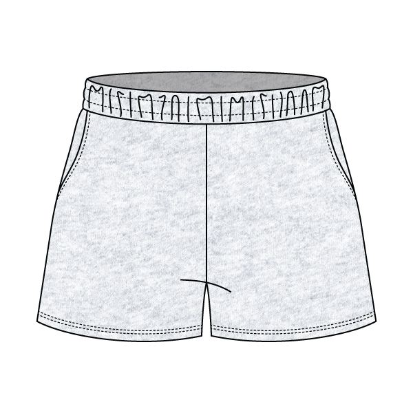 Drop Cut Sweatshorts with Binding Lace